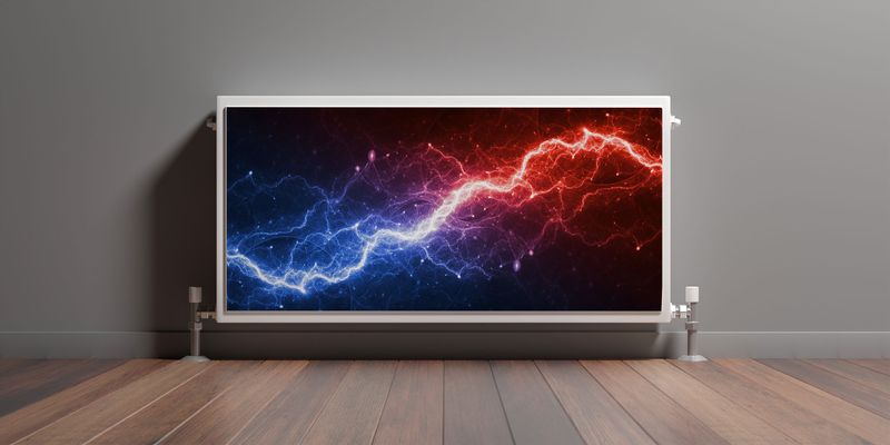 Mata MAGNETYCZNA Na Kaloryfer Błyskawica Abstrakcja 120cm x 60cm zdjęcie 3