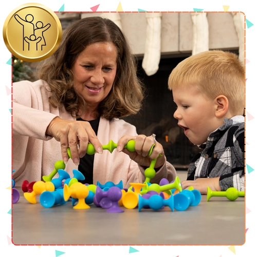 silikonowe klocki konstrukcyjne z przyssawkami 48 el dla dzieci edukacyjne na Arena.pl