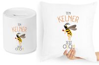 Dla Kelnera Zestaw Poduszka + Skarbonka Prezent Z Nadrukiem Ze Zdjęciem