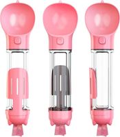 HQS Wielofunkcyjna Przenośna Butelka dla zwierząt, 500ml, Różowa