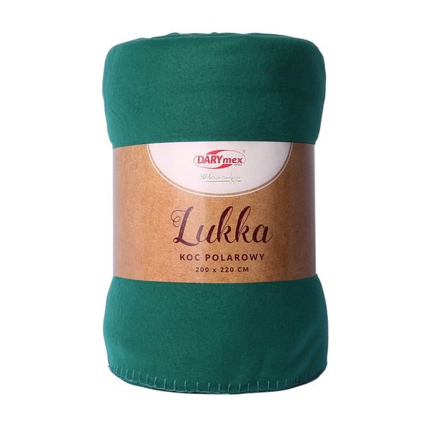 Koc polarowy LUKKA 150x200 kolor ciemna zieleń zdjęcie 3