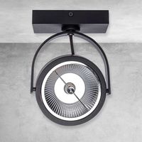 Natynkowa LAMPA sufitowa LUGAR ML5704 Milagro okrągła OPRAWA metalowy spot reflektorek regulowany czarny