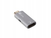 Adapter Lanberg HDMI (M) -> Displayport (F) 4K srebrny