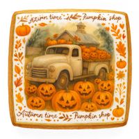 CIASTKO LUKROWANE HALLOWEEN ATACK ROZ.S  KWADRAT AT RĘCZNIE ROBIONE