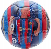 ORYGINALNA PIŁKA NOŻNA FC BARCELONA r5 LEWANDOWSKI DO NOGI NA TRAWĘ PREMIUM