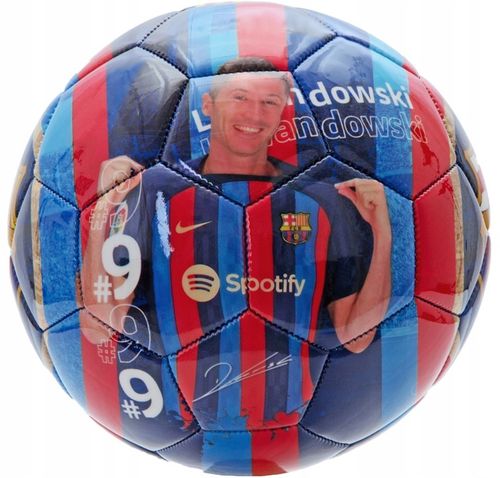 ORYGINALNA PIŁKA NOŻNA FC BARCELONA r5 LEWANDOWSKI DO NOGI NA TRAWĘ na Arena.pl