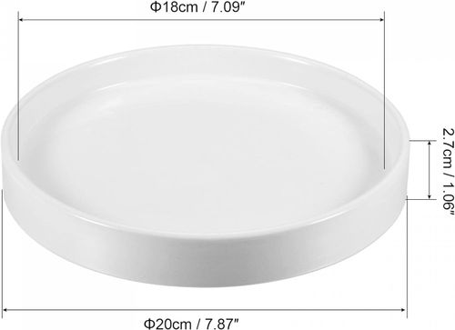 Podstawka Ceramiczna Pod Doniczkę 20cm Biała na Arena.pl