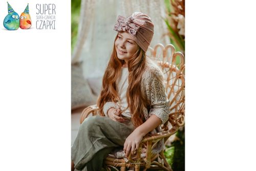 Jamiks AFIA turban dla dziewczynki eteryczny róż 52-54 na Arena.pl