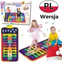 MATA MUZYCZNA DLA DZIECI ELEKTRONICZNA DO TAŃCZENIA PIANINKO GRA TANECZNA