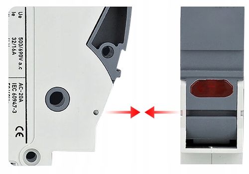 PODSTAWA BEZPIECZNIKOWA ROZŁĄCZNIK DC 10x38 + LED na Arena.pl