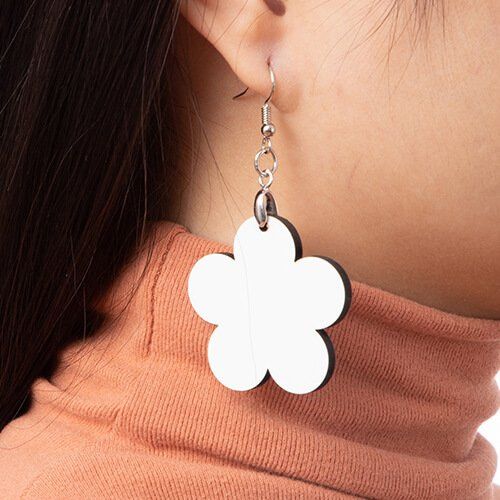 Kolczyki z MDF-u do sublimacji - kwiatek na Arena.pl