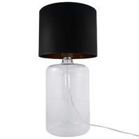 Nocna lampa stojąca AMARSA 5508BKGO szklana czarna przezroczysta