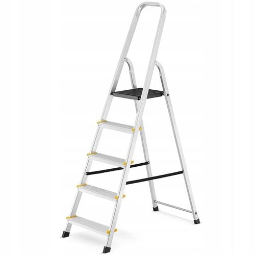 Drabina aluminiowa domowa jednostronna profesjonalna HIGHER 5 stopni na Arena.pl