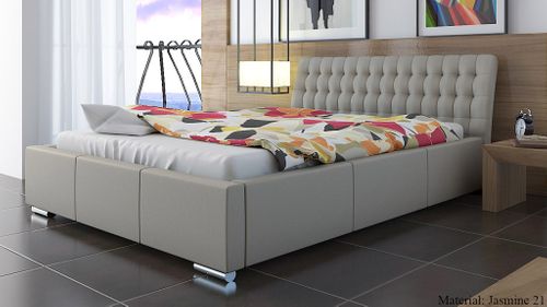 FUNKCJONALNE ŁÓŻKO TAPICEROWANE Z POJEMNIKIEM 160x200 na Arena.pl