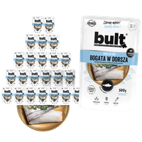 MOKRA KARMA DLA PSA BULT SASZETKA MIELONKA BOGATA W DORSZA ZESTAW 24x500G