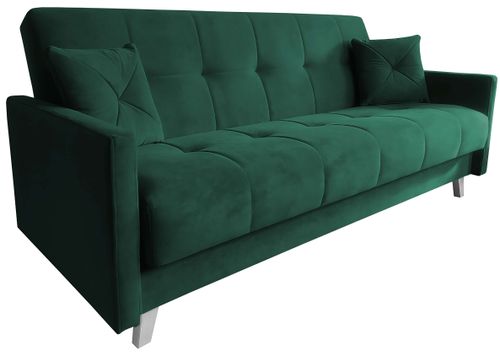 Wersalka Skandynawska Leoni Z Funkcją Spania Butelkowa Zieleń na Arena.pl