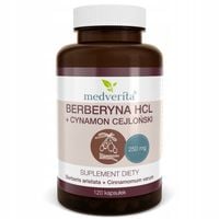 BERBERYNA HCL ekstrakt 98% berberys 250mg - 120 k