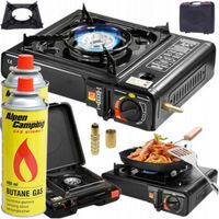 KARTUSZE GAZOWE 2 Z KUCHENKA GAZOWA TURYSTYCZNA 2w1 Z REDUKTOREM I WALIZKĄ