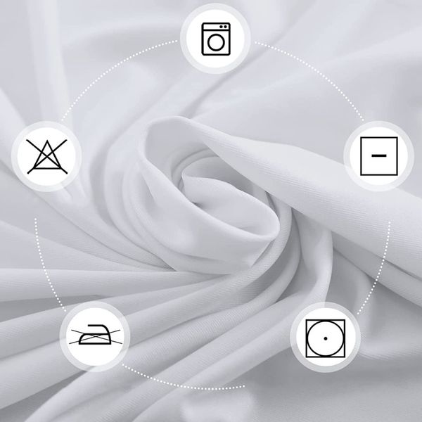 Pokrowiec na stolik koktajlowy BIAŁY 80 cm zdjęcie 16