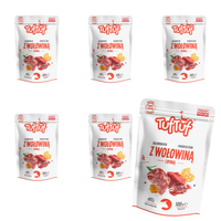 MOKRA KARMA DLA PSA TufTuf SASZETKA MIELONKA WOŁOWINA DYNIA 6x500G