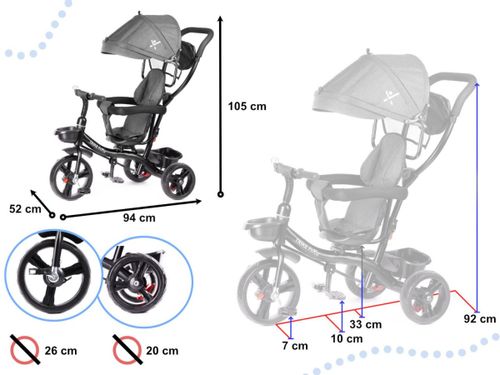 Rowerek trójkołowy Trike Fix Lite szary na Arena.pl