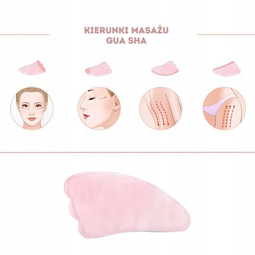 ROLLER WAŁEK KWARCOWY DO TWARZY + KAMIEŃ GUA SHA DO MASAŻU TWARZY I CIAŁA na Arena.pl