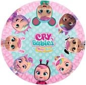 talerze z motywem cry babies średnica 23cm 8szt