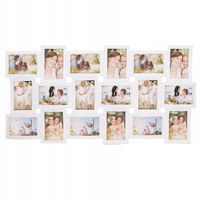 DUŻA RAMKA 18 ZDJĘĆ FOTORAMA 93x47 cm MULTI FOTO GALERIA KOLAŻ BIAŁY