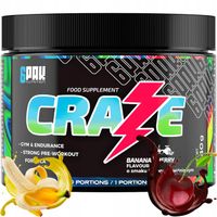 CRAZE Ultra Mocna Przedtreningówka Kofeina Beta-alanina SIŁA MOC