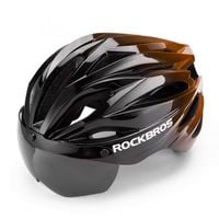 kask rowerowy z szybką odpinanymi okularami z filtrem uv unisex