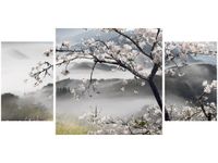 80X40CM KWITNĄCA WIŚNIA TRÓJ OBRAZ