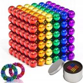 NEOCUBE KULKI MAGNETYCZNE klocki 5MM TĘCZOWE 216