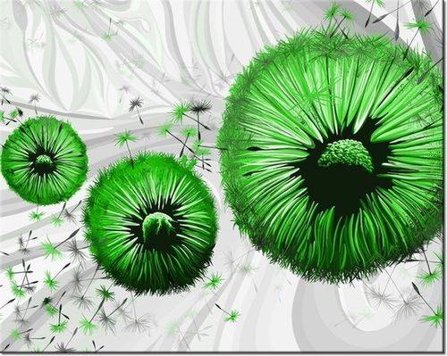 40CM 50CM OBRAZEK ŚCIENNY ZIELONE DMUCHAWCE 2 DRUK PŁÓTNO OBRAZ na Arena.pl