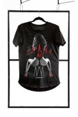 T-Shirt Men Black S Fashion