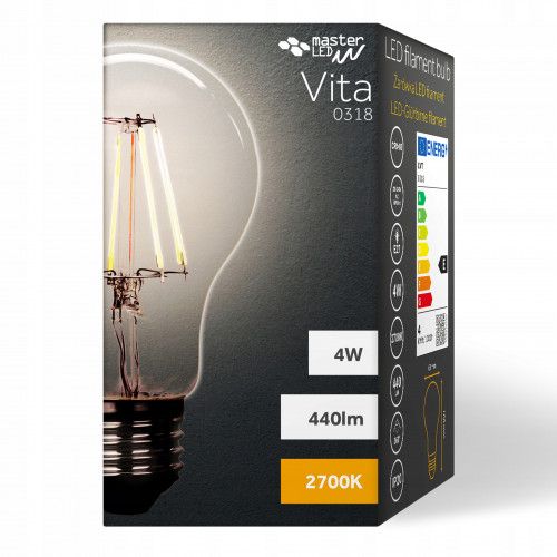 ŻARÓWKA LED E27 FILAMENT EDISON RETRO OZDOBNA 4W zdjęcie 2