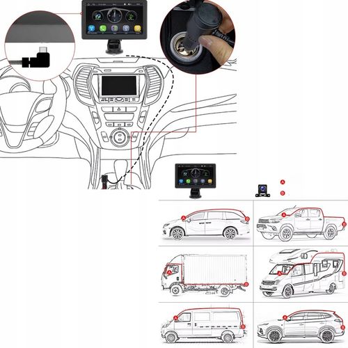 Ekran Monitor Radio Nawigacja Rejestrator 4K Kamera Android Auto CarPlay na Arena.pl