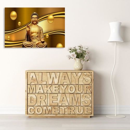 Obraz na płótnie - Canvas, Złoty Budda 40x30 na Arena.pl