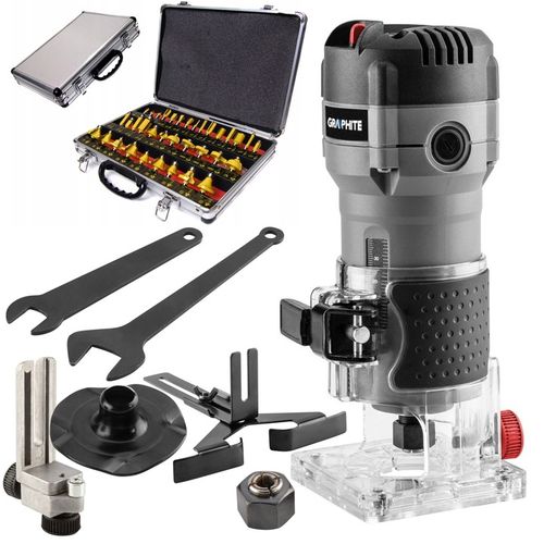 GRAPHITE FREZARKA KRAWĘDZIOWA TRYMER KRAWĘDZ I6-8MM 510W 59G718 +FREZY na Arena.pl