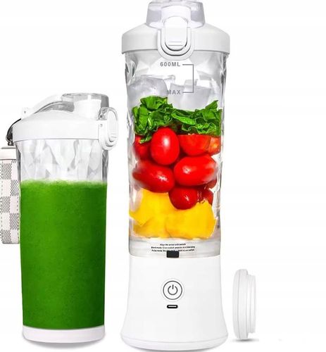 BLENDER SHAKER TURYSTYCZNY DIODY LED USB-C AKUMULATOR 600ML BEZPRZEWODOWY na Arena.pl