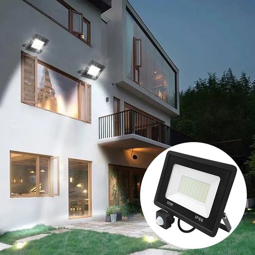 HALOGEN Z CZUJNIKIEM NAŚWIETLACZ LAMPA LED 50W 4500lm IP66 NEUTRALNY na Arena.pl