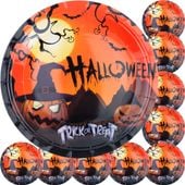 tg76538 talerzyki halloween talerz mały 10szt papierowe jednorazowe