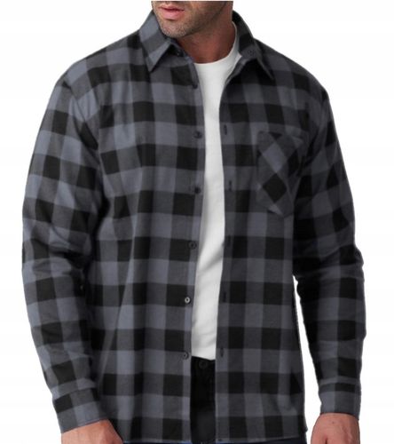 KOSZULA FLANELOWA w kratę robocza KRAJOWA POLSKA 100% BAWEŁNA na Arena.pl