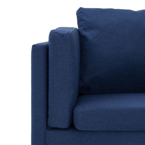 VidaXL Sofa narożna, niebieska, materiałowa na Arena.pl
