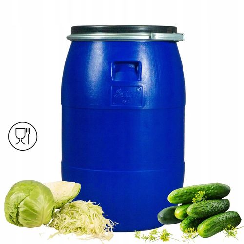 BECZKA PLASTIKOWA 60 L DO KISZENIA KAPUSTY NA WODĘ DESZCZÓWKĘ Z OBEJMĄ NOWA na Arena.pl