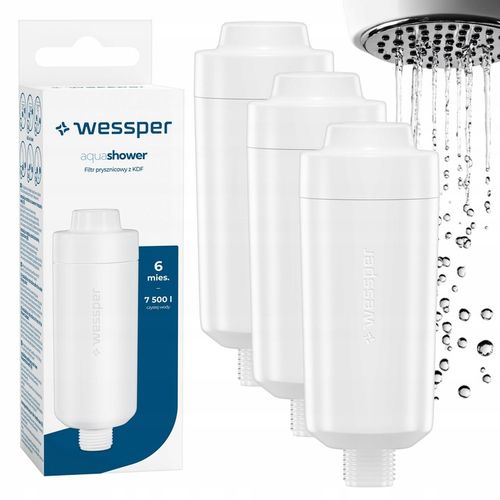 3x FILTR WODY PRYSZNICOWY do PRYSZNICA Wessper Aqua KDF BPA free na Arena.pl