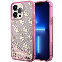 Guess GUHCP14LLC4PSGP iPhone 14 Pro 6.1" różowy/pink hardcase Liquid Glitt
