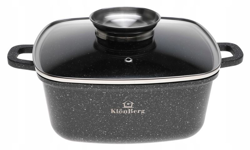 GARNEK MARMUROWY Ceramiczny 18cm INDUKCJA 2,3l Kwadratowy Brytfanna 4000 zdjęcie 1