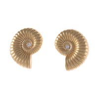 Kolczyki muszle zdobione kryształkami, kolekcja Oceanique (P25/LAT/08AU)