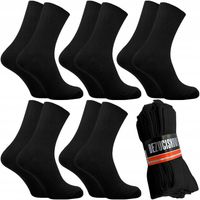 5x SKARPETY CZARNE BEZUCISKOWE BAWEŁNIANE POLSKIE 44-46