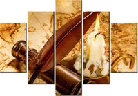 105CM 150CM OBRAZ 5 ELEM STARA MAPA DRUK